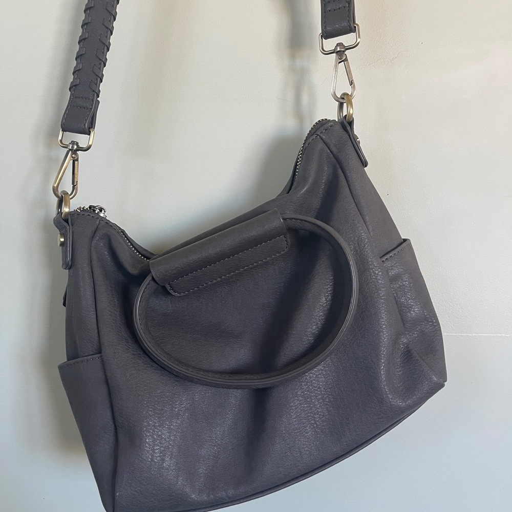 Anthropologie Charcoal Crossbody Bag